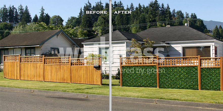 artificial grass fence covering cost